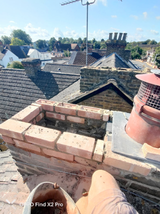 ABRS van parked outside a house during roofing work